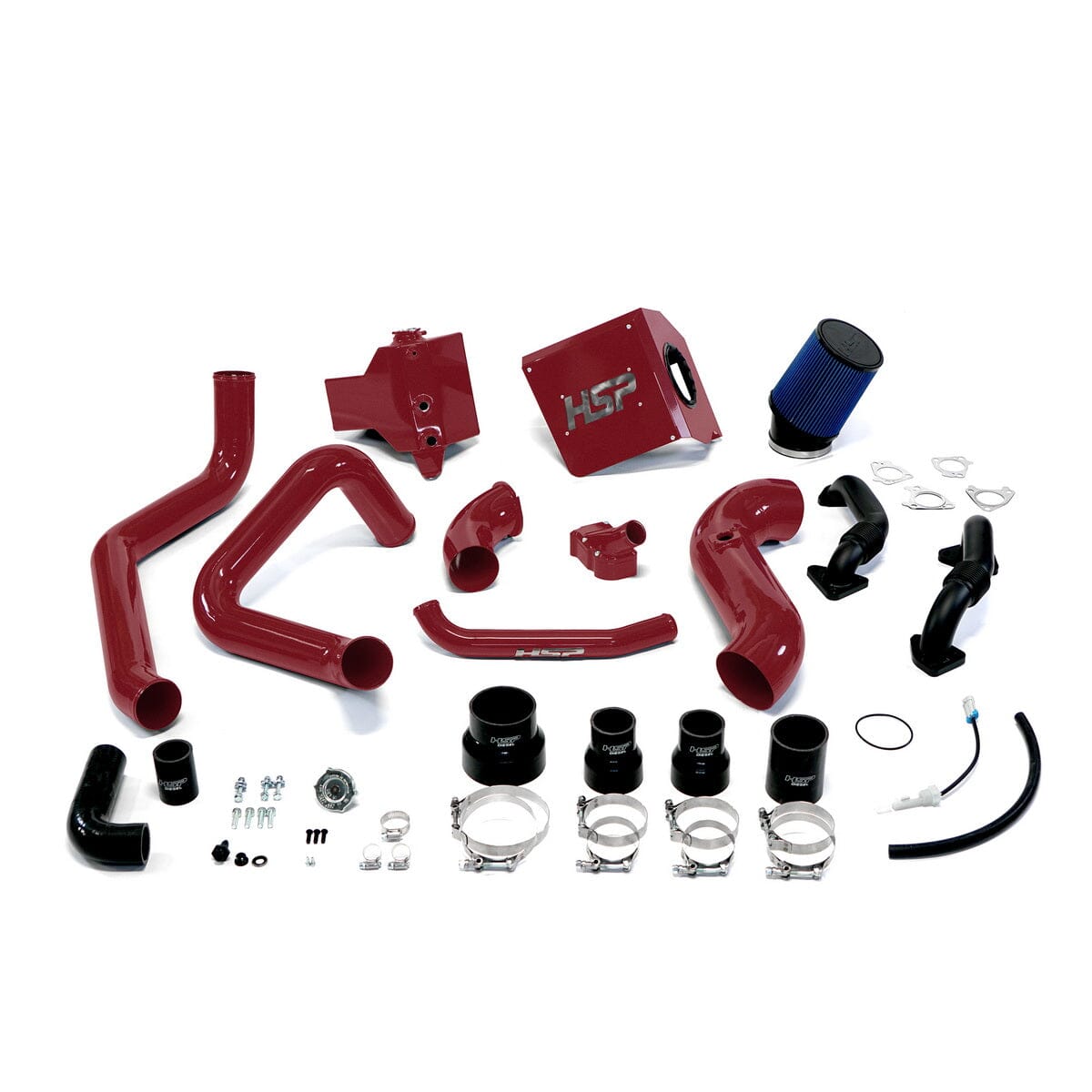 HSP Deluxe Max Air Flow Bundle (2003-2004 Chevrolet / GMC) Cold Air Intake HSP Diesel Candy Red 