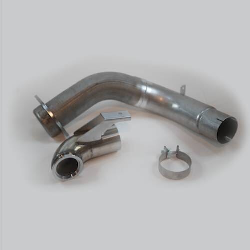 Stainless Steel Down Pipe (2015-2019 Ford Powerstroke 6.7L) Coolant Hose No Limit Fabrication 