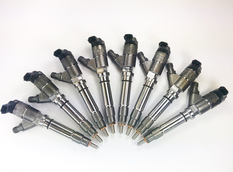 Reman Injector Set - 100% Over - SAC Nozzle (Duramax 04.5-05 LLY) Fuel Injector Dynomite Diesel 