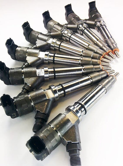 Reman Injector Set - 100% Over - SAC Nozzle (Duramax 04.5-05 LLY) Fuel Injector Dynomite Diesel 