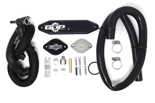 Cooler Upgrade Kit w/ Coolant Re-Route Hoses, w/ Pass Through plate (15.5-16 Powerstroke 6.7L) Cooler Upgrade Kit GDP 