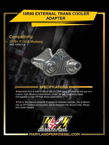 MPD 10R80 Trans Cooler Adapter (17-20 Powerstroke) Maryland Performance Diesel 